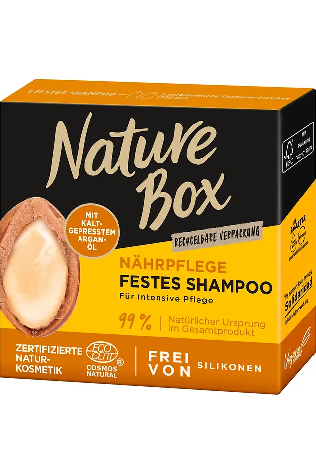 Nährpflege Festes Shampoo mit kaltgepresstem Argan-Öl