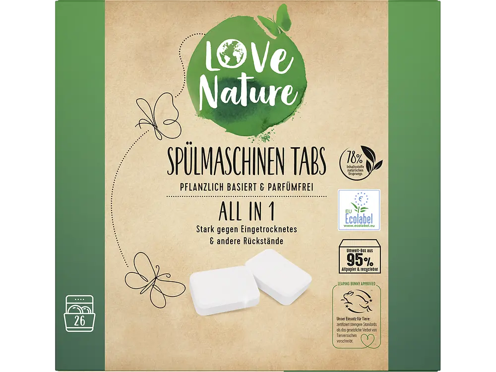 Love Nature Spülmaschinen Tabs All in 1