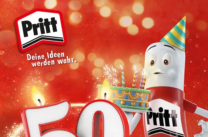 Eine Markenikone feiert Geburtstag – der Pritt Stift wird 50.